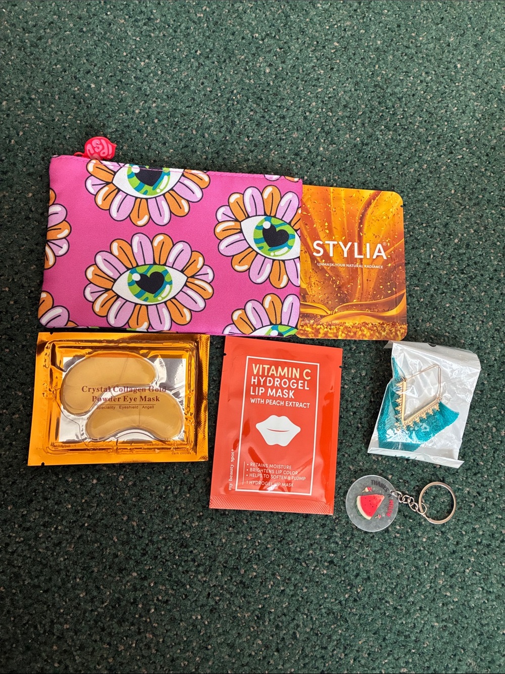 Ipsy Eye Flower Cosmetic Pouch 6 pc bundle